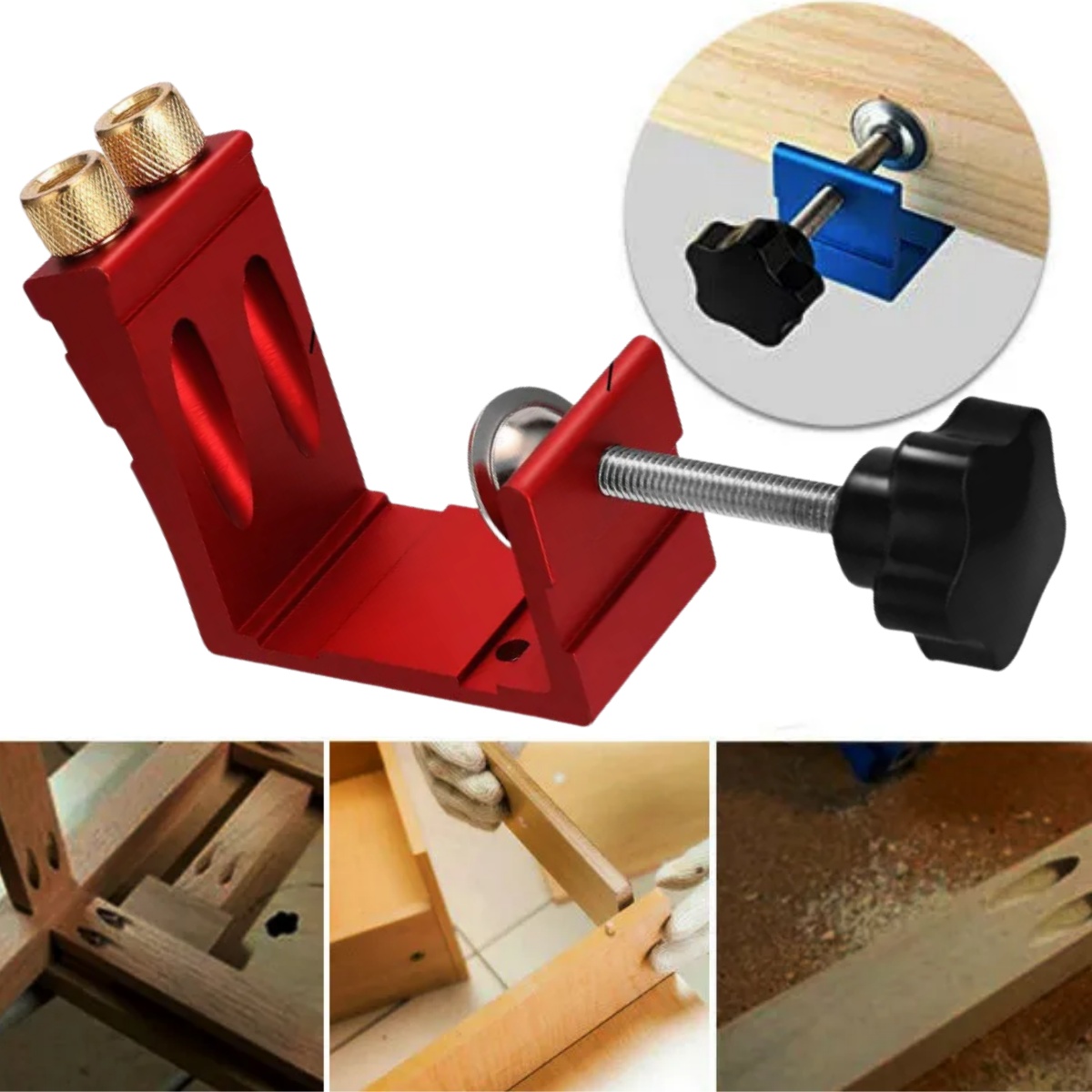 Pocket Hole Jig - 1 jeu de gabarit de trous