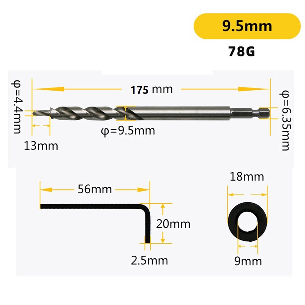Foret étagé hexagonal 14 9 5mm - Pocket Hole Jig avis et prix